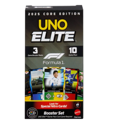 Juego De Cartas Uno Elite Formula 1 Booster Jlv43