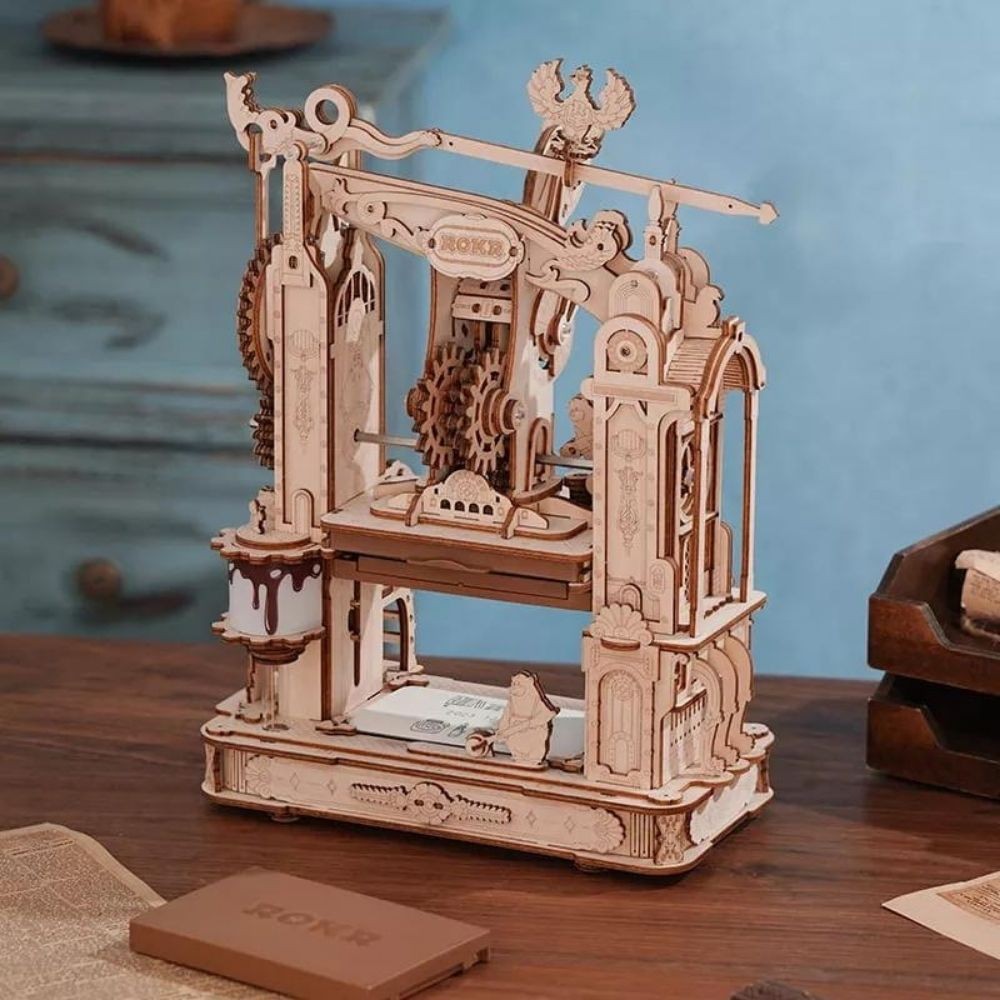 Robotime Prensa De Impresión Clásica Puzzle 3d Lk602 Rokr