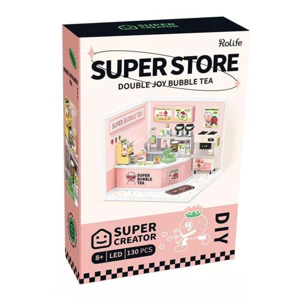 Robotime Puzzle 3d Cafefería De Bubble Tea Double Joy Dw006