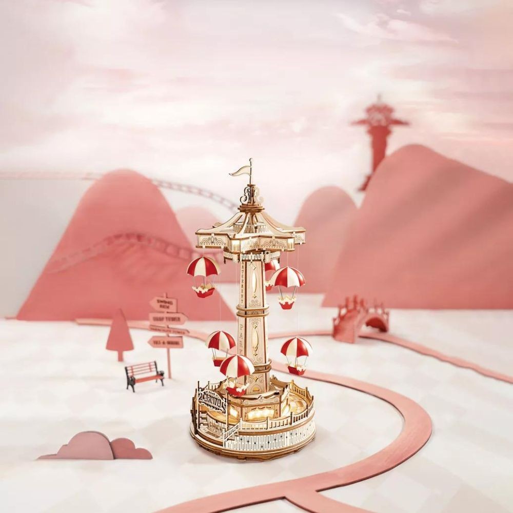 Robotime Puzzle 3d Torre De Paracaídas Ea01 Rokr