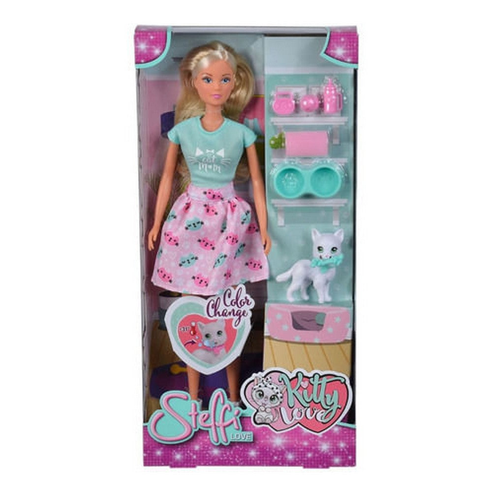 Muñeca Steffi Sl Con Mascota Kitty Love 105733489