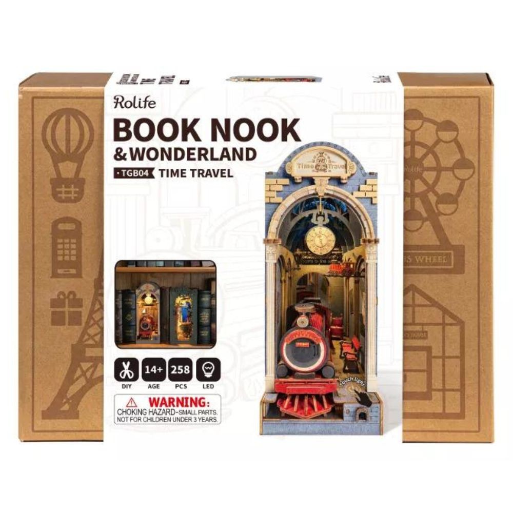 Robotime Puzzle 3d Book Nook Tren Viaje En El Tiempo Tgb04