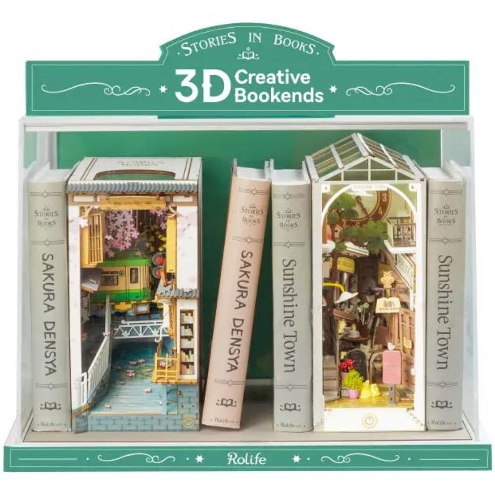 Robotime Puzzle 3d Book Nook Sakura Densya Tgb01 Rolife