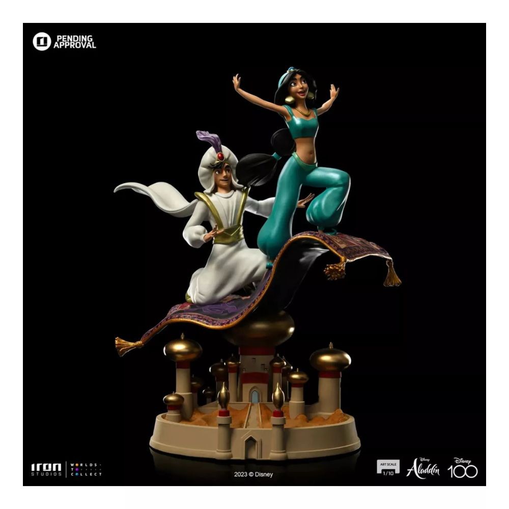 Figura De Acción Aladdin Y Jazmín De Iron Studios