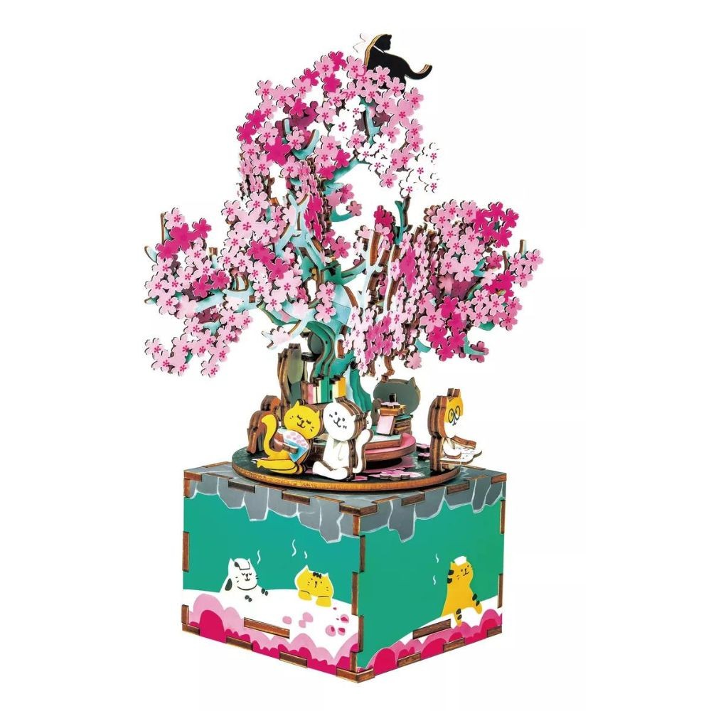 Robotime Puzzle 3d Caja De Música De Cerezo En Flor Am409