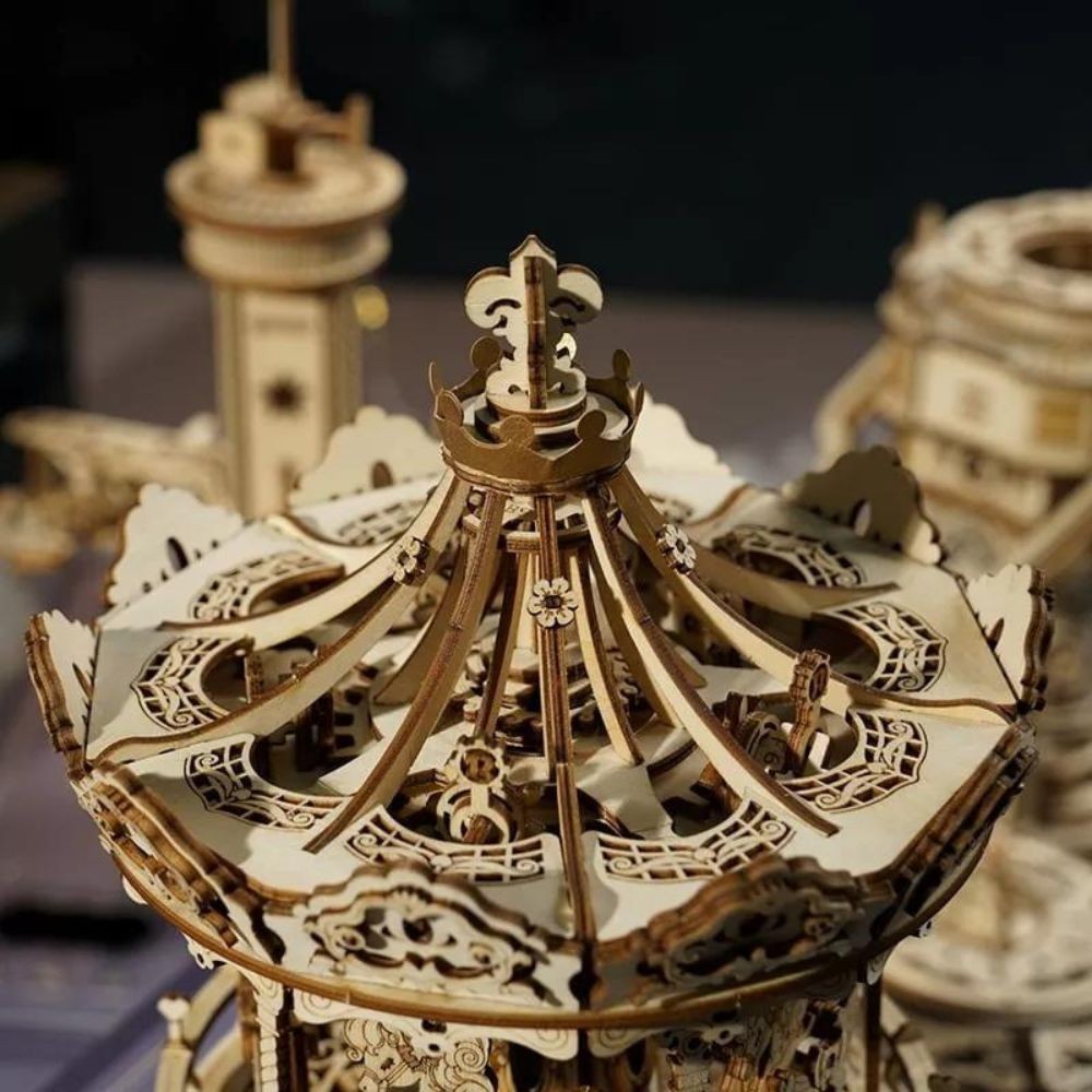 Rompecabezas Musical En Forma De Carrusel De Madera En 3d, 336 Piezas Pasatiempo