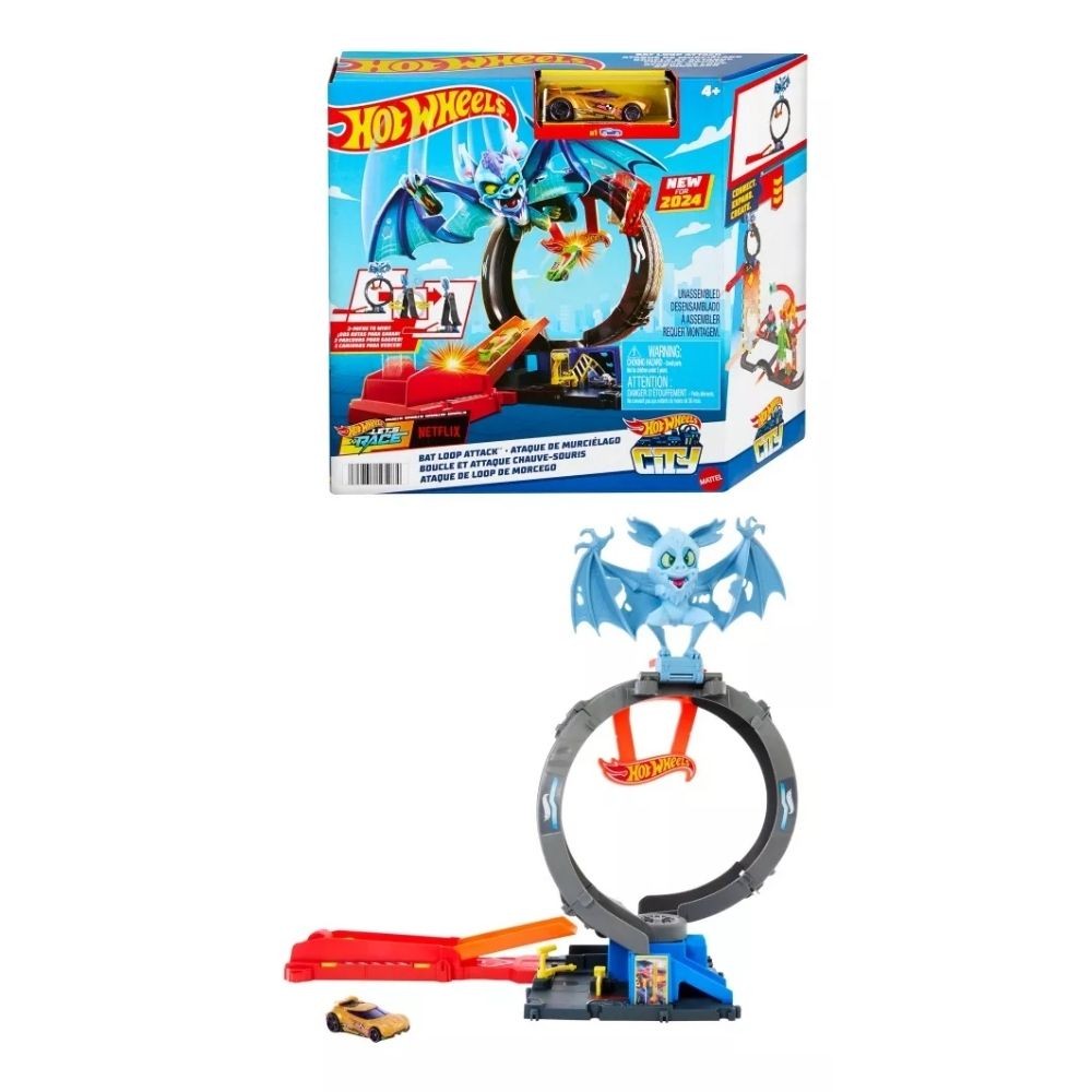 Hotwheels City Pista Ataque De Murcielago Htn78