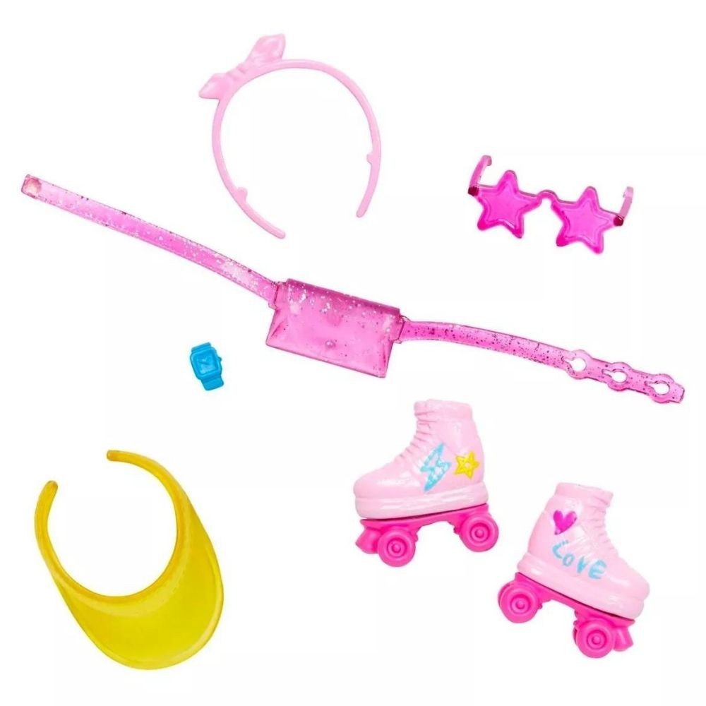Barbie Patines Accesorios De Moda Y Cachorro Hpl77 Mattel