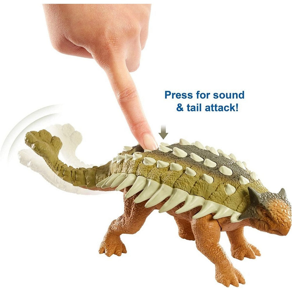 Jurassic World Ankylosaurus Ruge Y Golpea Mattel Hdx36