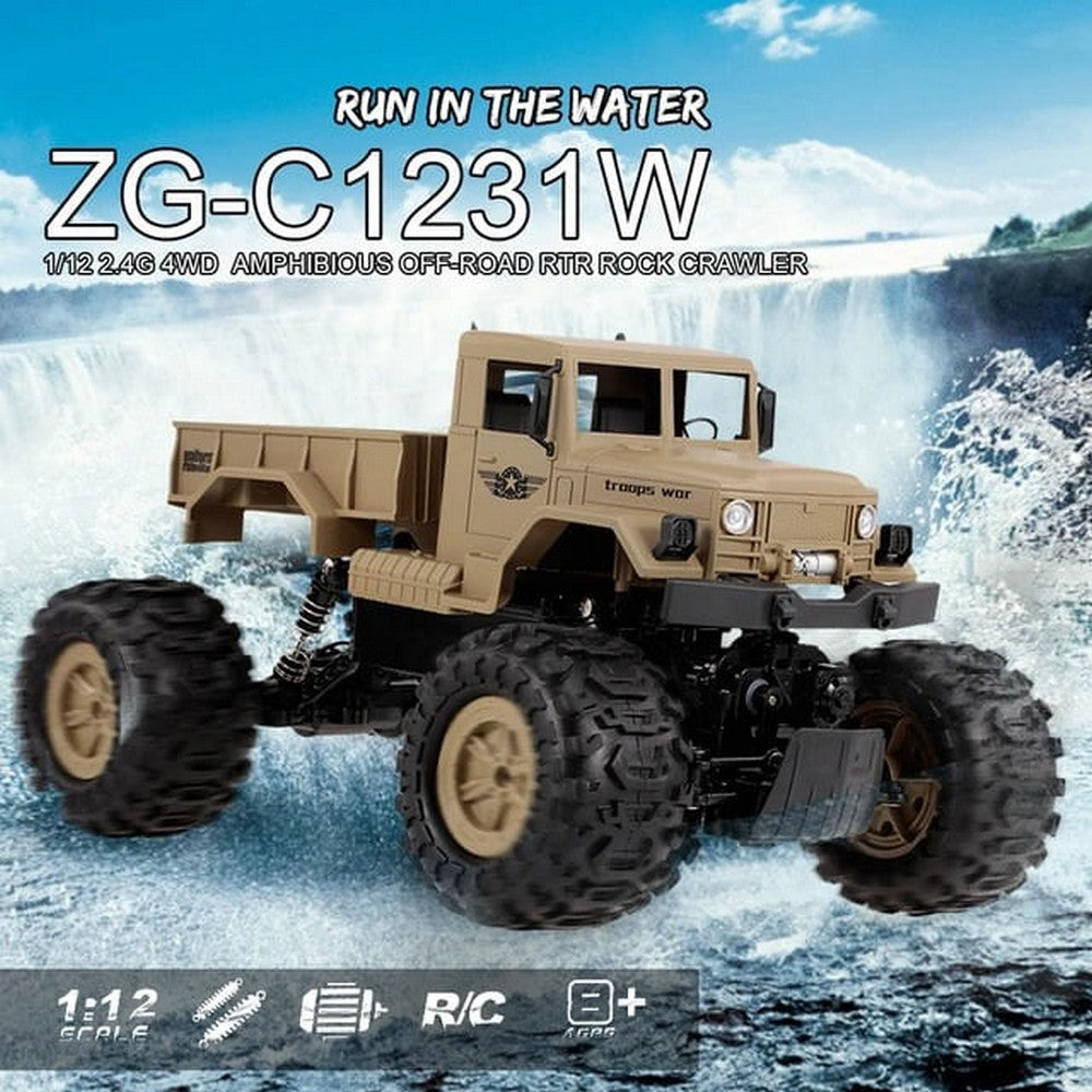 Camioneta Militar Amphibius R/c 4wd Militry 1:12 Northsun