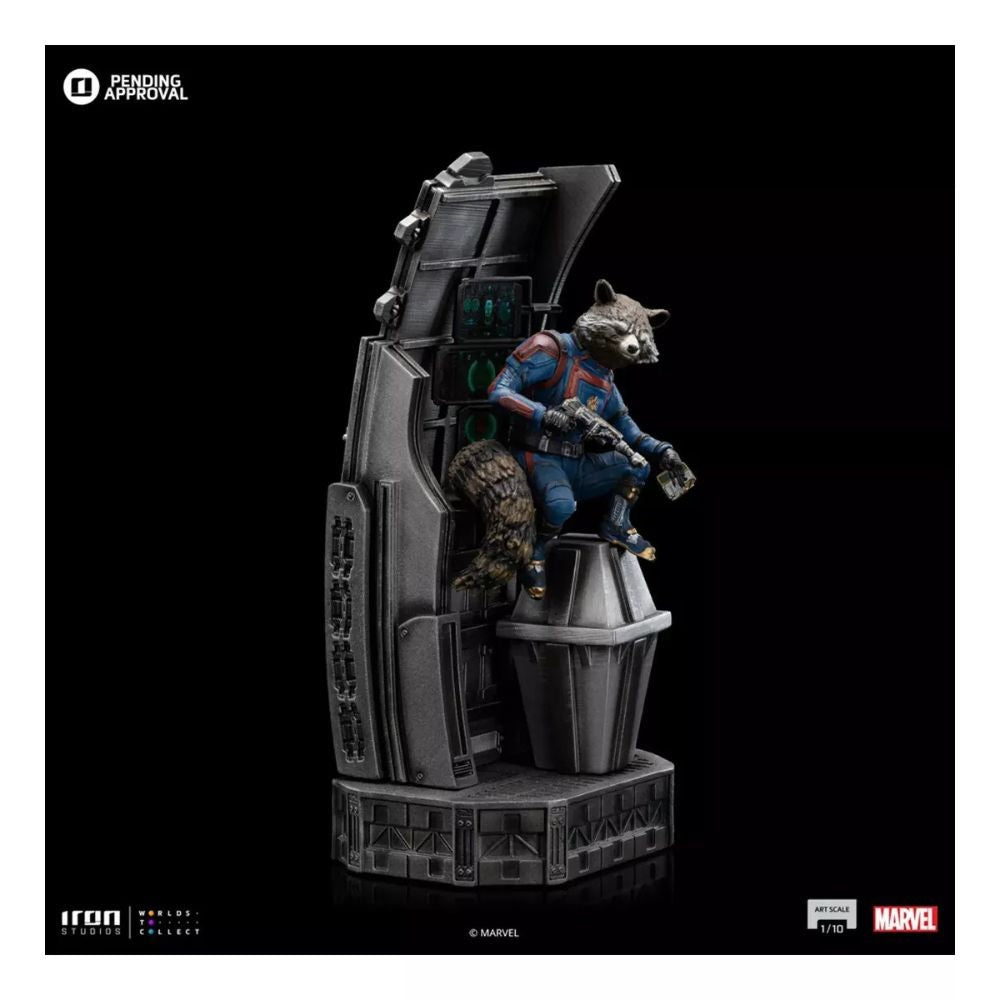 Figura De Acción Rocket Raccoon De Iron Studios