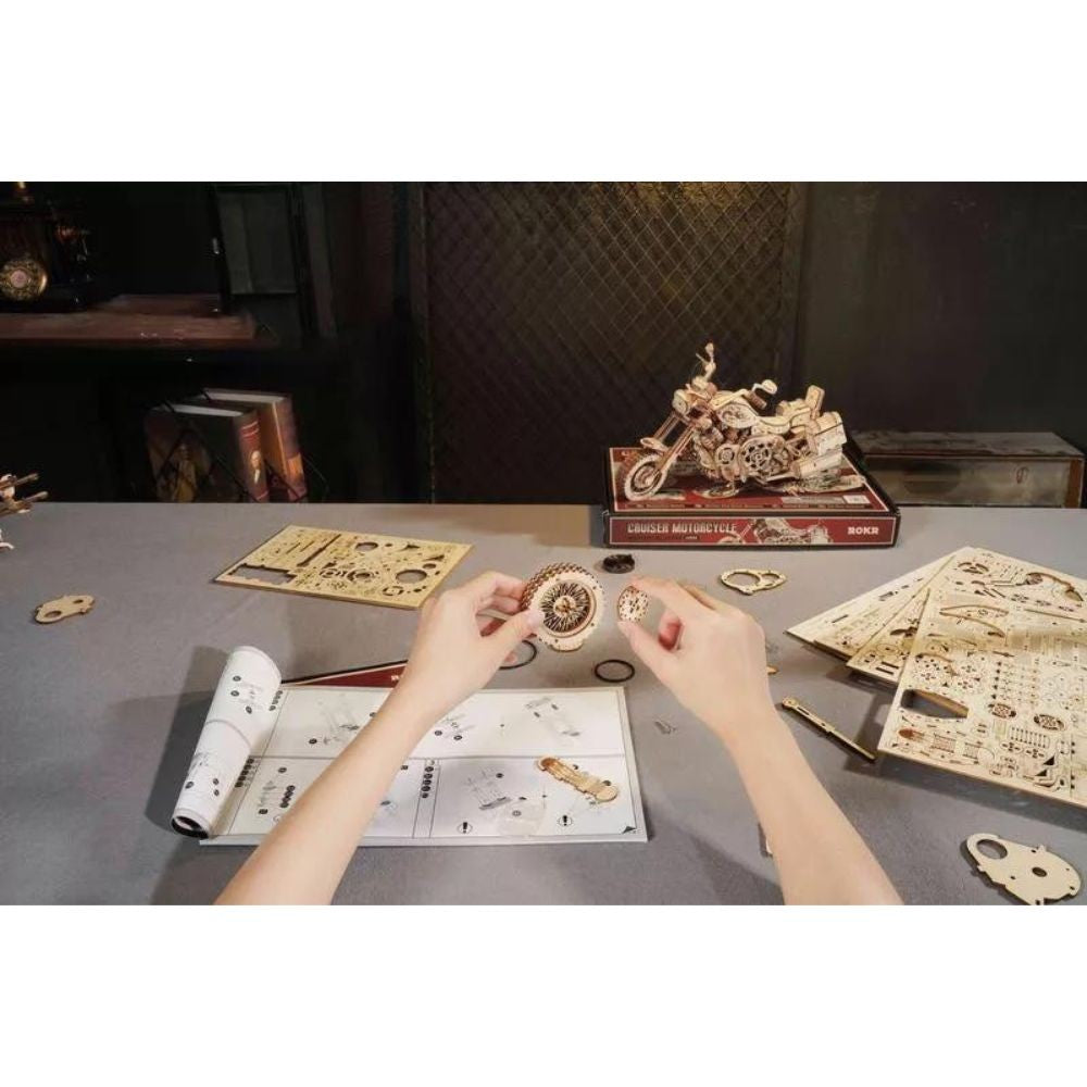 Robotime Puzzle 3d Cruiser Motorcycle Lk504 Rokr