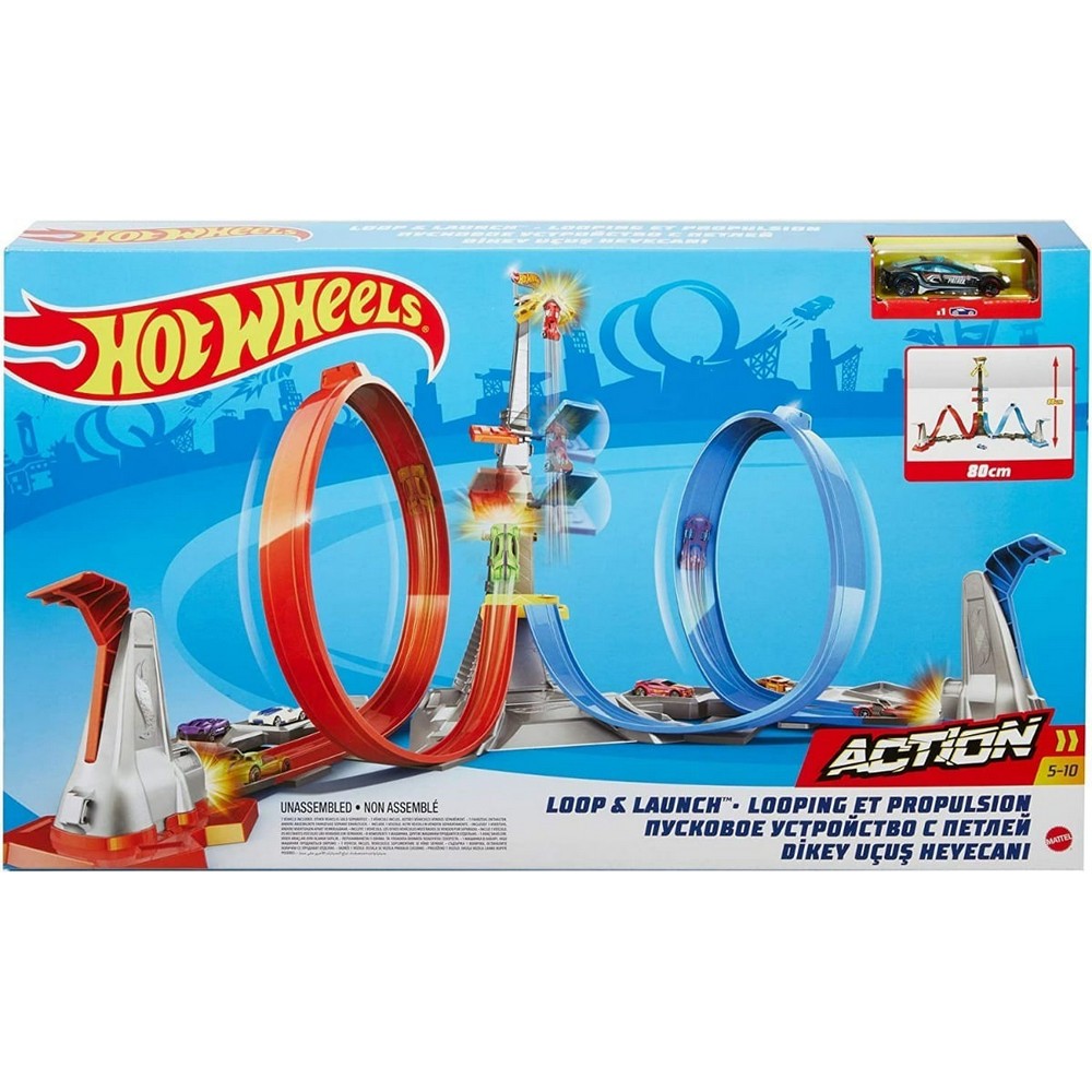 Hot Wheels Juego De Pistas Bucle Y Lanzamiento Grw39 Mattel