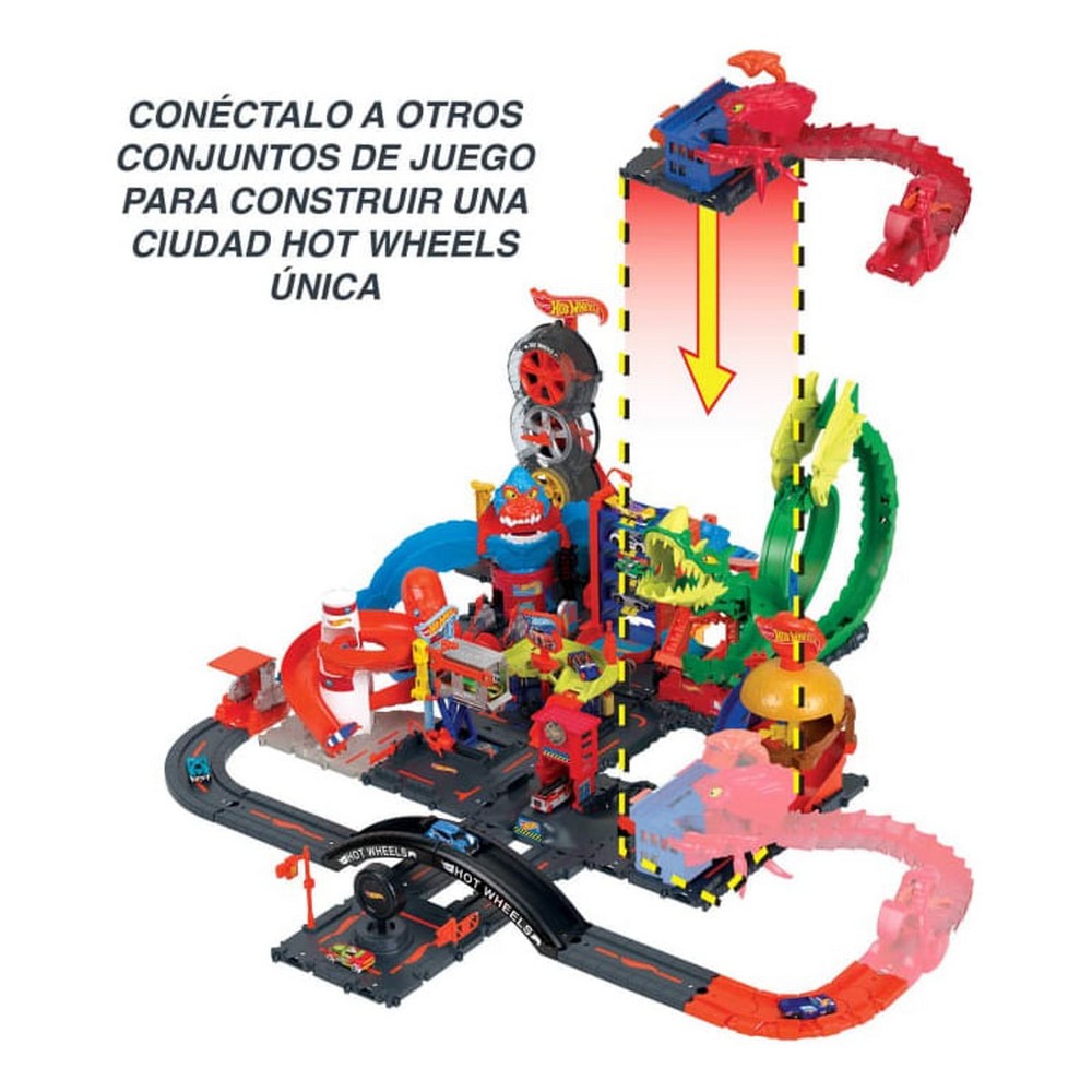 Hot Wheels City Ataque Del Escorpión Flexible Hdr32 Mattel Color Rojo