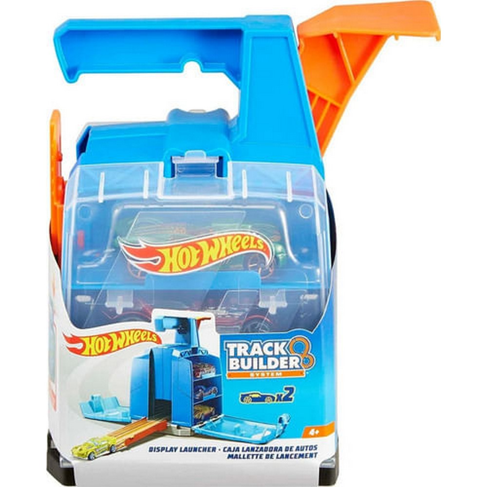 Hot Wheels Track Builder Lanzador Tramos Gcf92 Mattel Color Azul Y Naranja