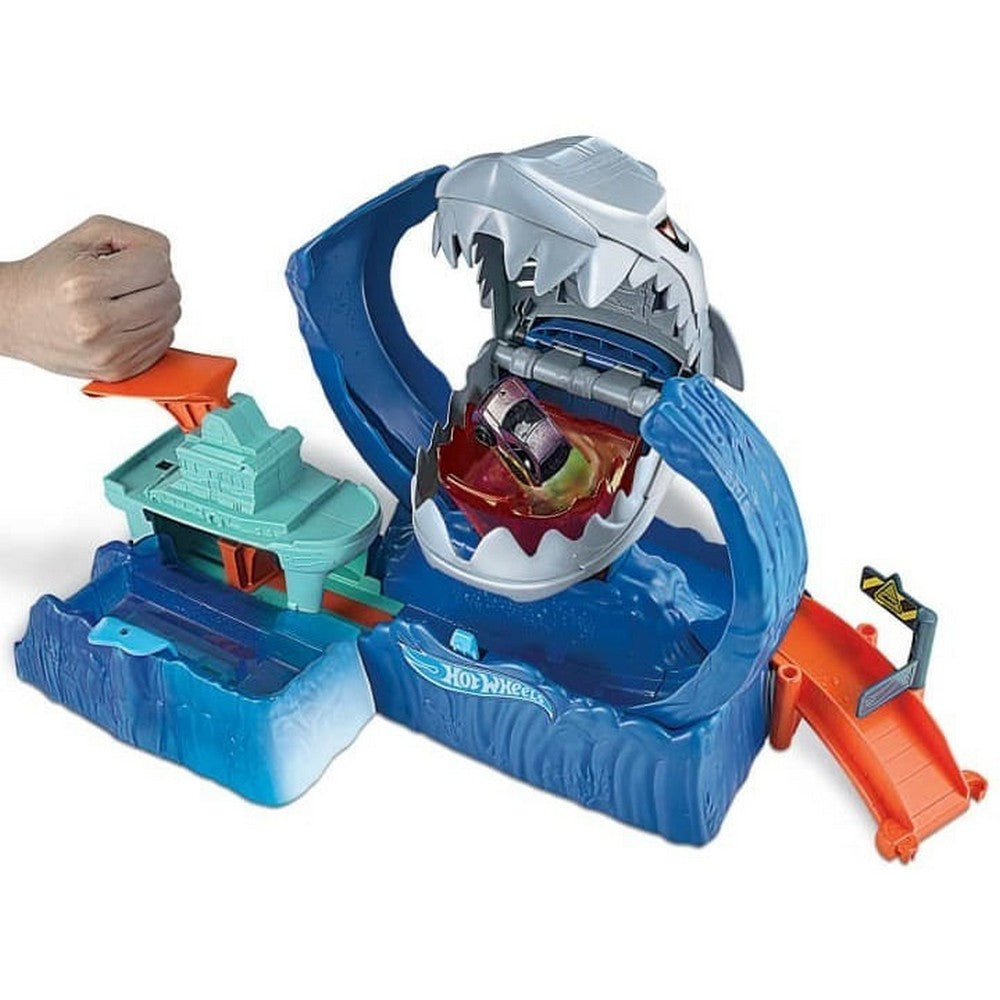 Hot Wheels Pista City Robot Tiburon Int Gjl12 Color Agua