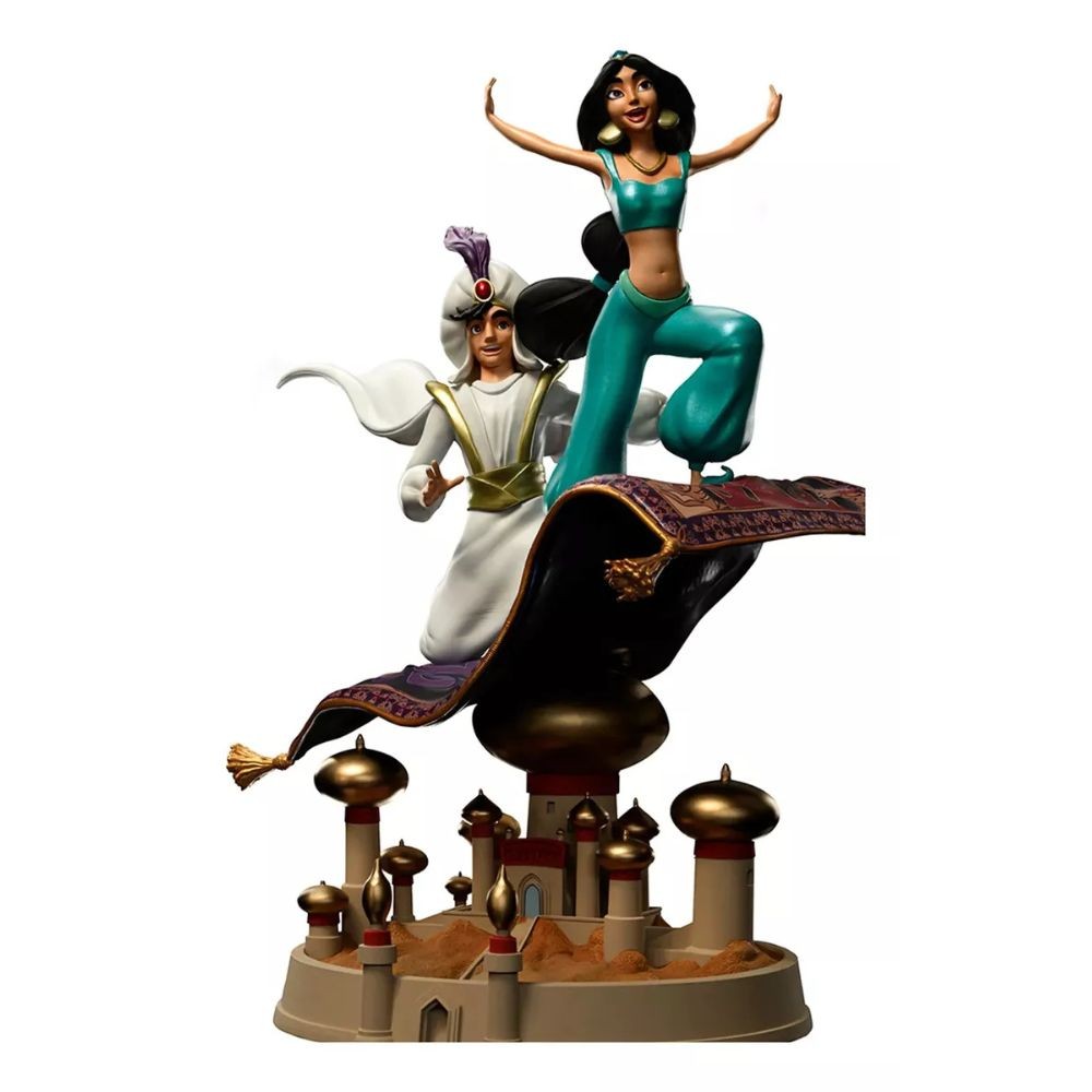 Figura De Acción Aladdin Y Jazmín De Iron Studios