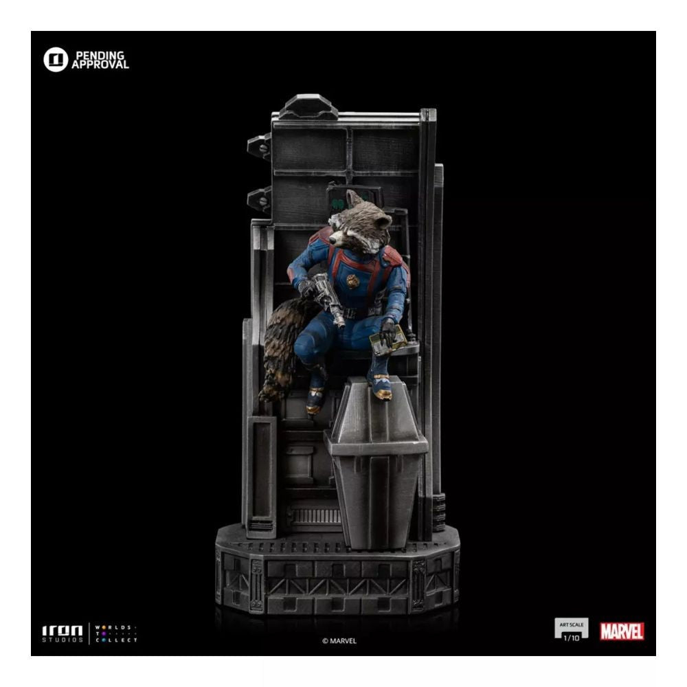 Figura De Acción Rocket Raccoon De Iron Studios