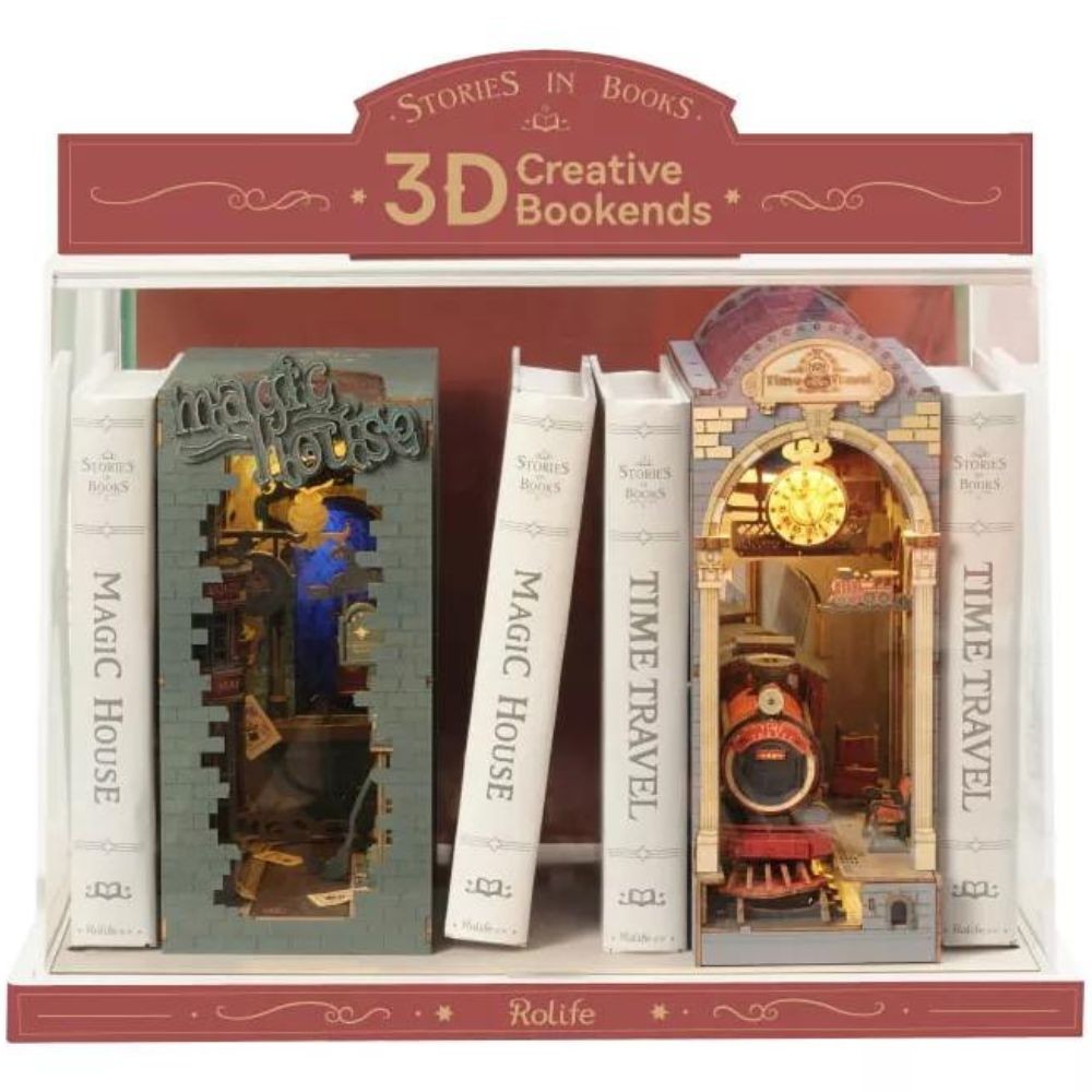 Robotime Puzzle 3d Book Nook Tren Viaje En El Tiempo Tgb04