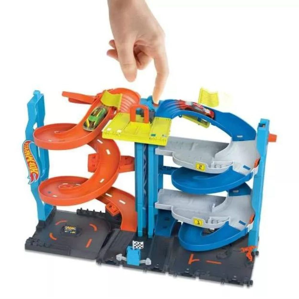 Vehículo De Juguete Hot Wheels Racing Tower, Color Azul Claro