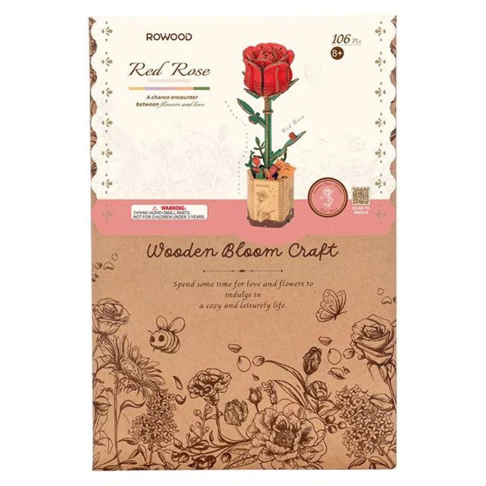 Robotime Puzzle 3d Rosa Roja Tw042 Rowood