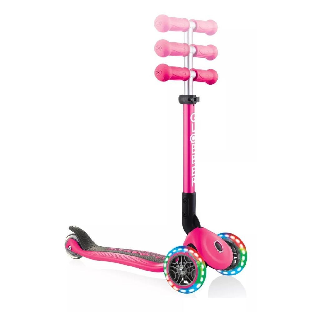 Globber Monopatin Junior Plegable Y C/luces Rosa 437-110 Color Rosa Chicle