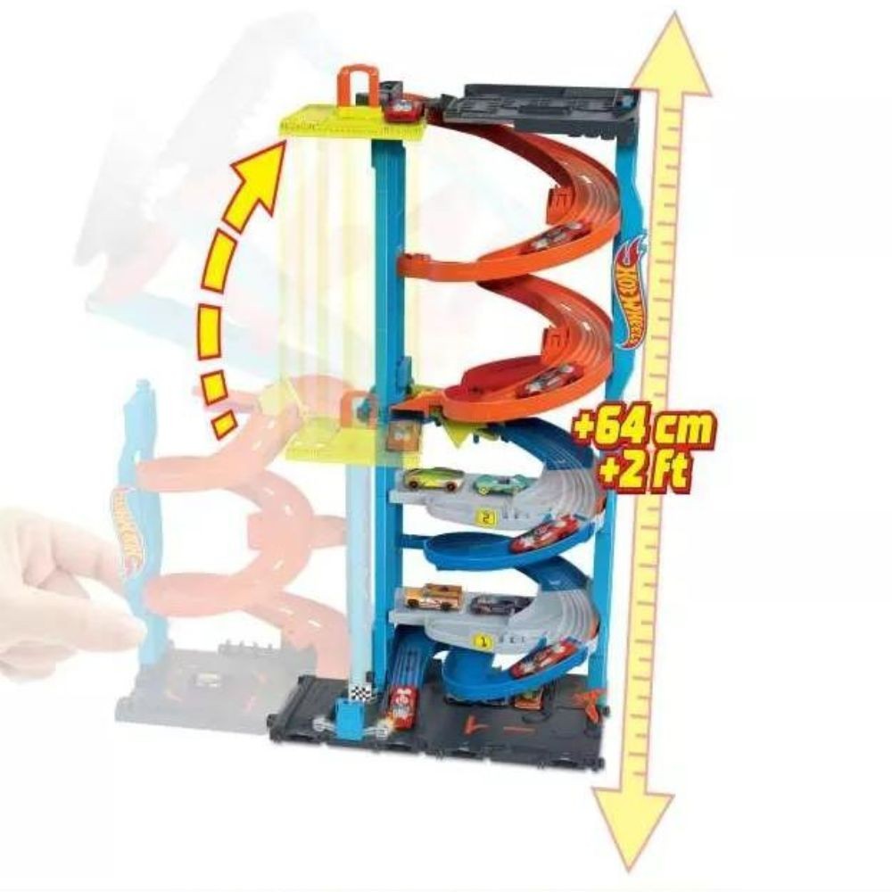 Vehículo De Juguete Hot Wheels Racing Tower, Color Azul Claro