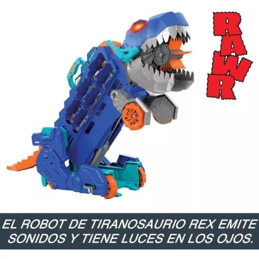 Hotwheels City Pista Super Remolque De T-rex Hng50 Mattel