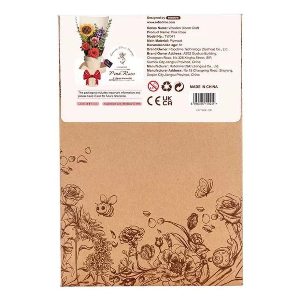 Robotime Puzzle 3d Rosa Color Rosa Tw041 Rowood