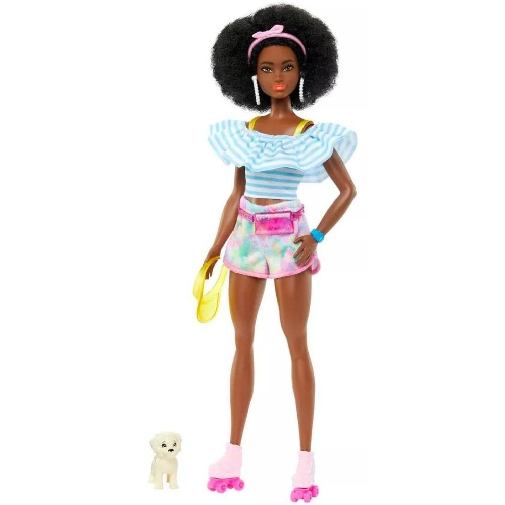 Barbie Patines Accesorios De Moda Y Cachorro Hpl77 Mattel