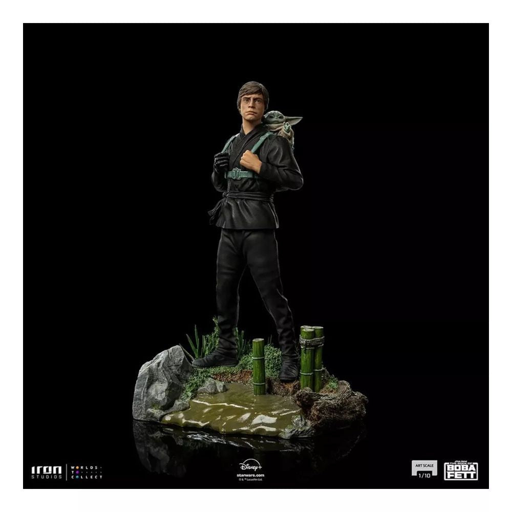 Luke Skywalker Y Grogu Entrenando, Ver. Figura De Acción Con Forma De Estatua, Libro De Boba Fett, Escala 1/10, Iron Studios De Iron Studios