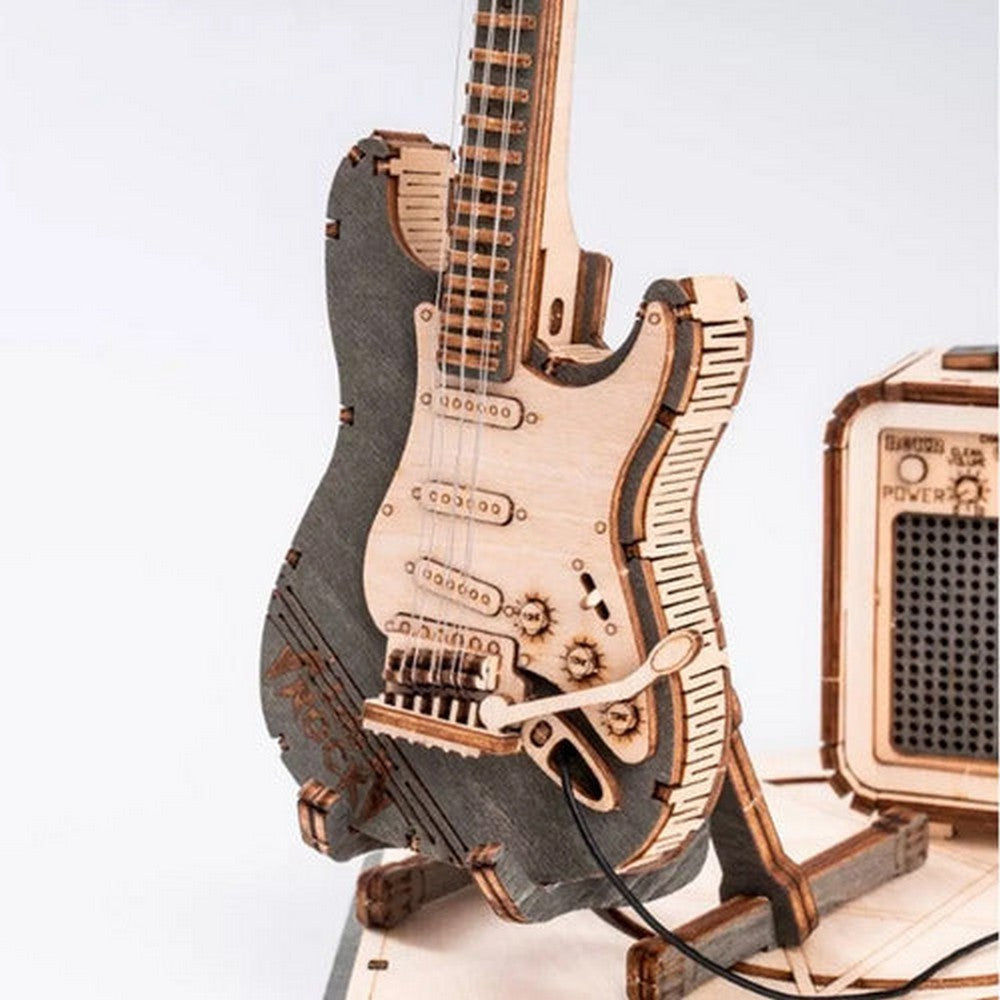 Rompecabezas De Madera 3d Robotime Guitarra Eléctrica