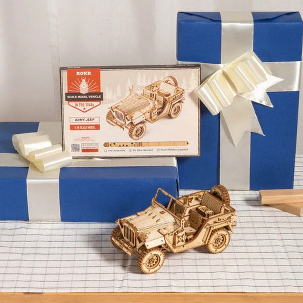 Robotime Puzzle 3d Jeep Militar Mc701 Rokr