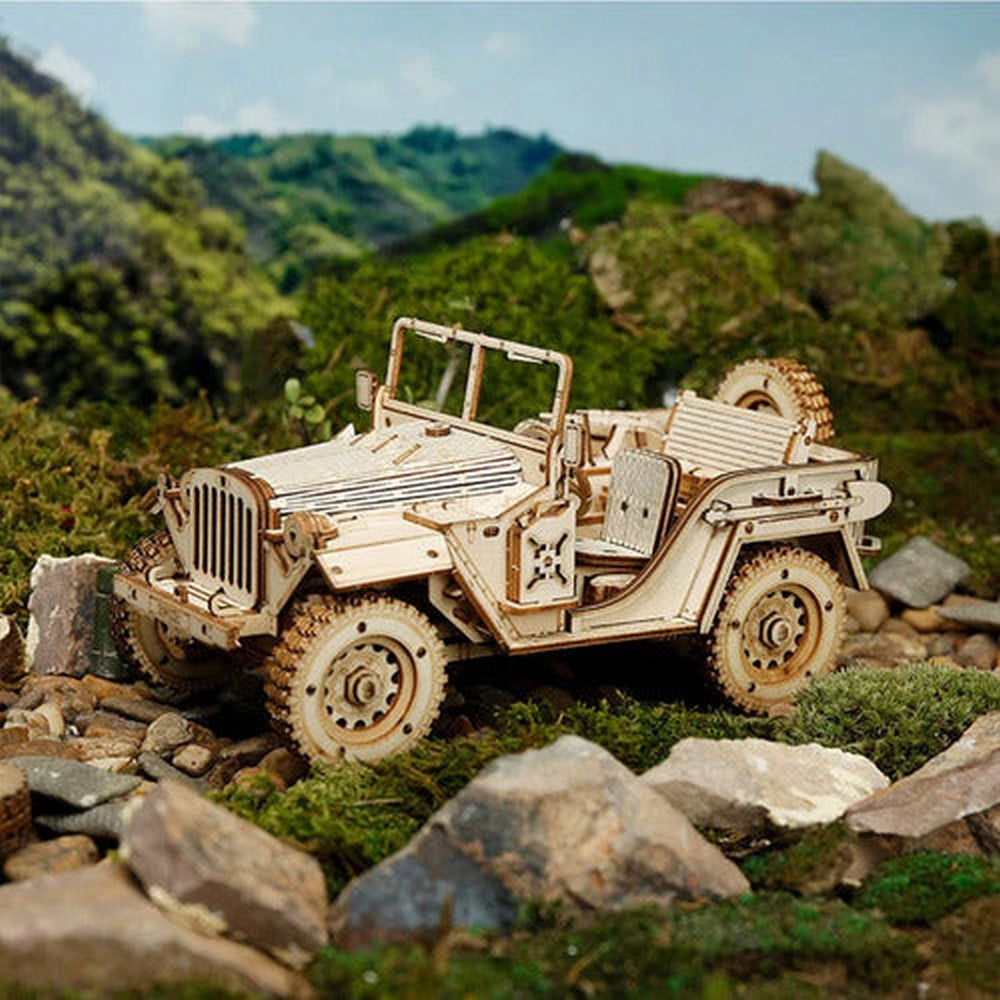 Robotime Puzzle 3d Jeep Militar Mc701 Rokr