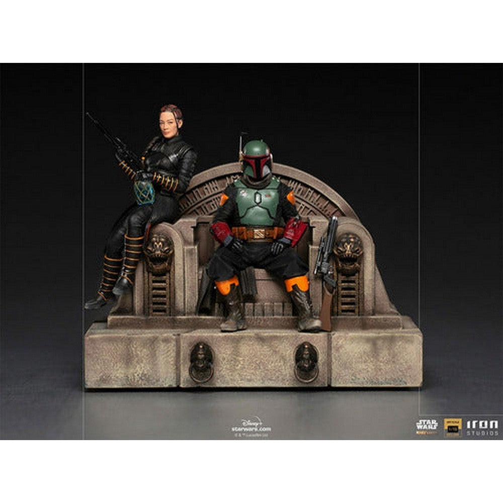 Boba Fett Y Fennec Shand Trono Deluxe 45721 Iron Studios