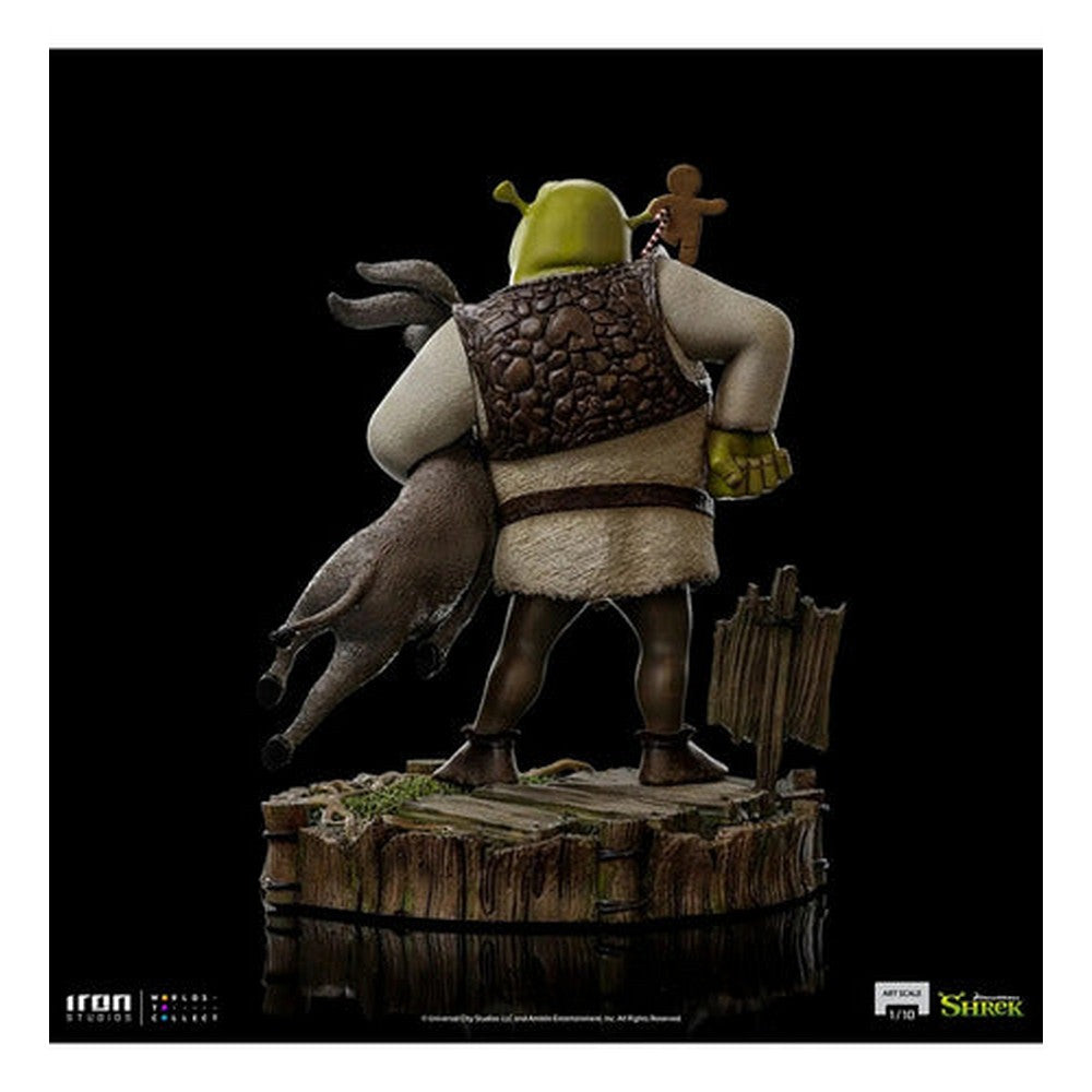 Figura De Acción Shrek, Burro Y El Hombre De Jengibre De Iron Studios Bds Art Scale 1/10