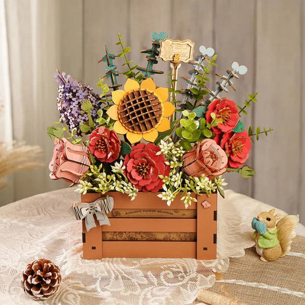 Robotime Puzzle 3d Caja De Flores Tw02h Rowood