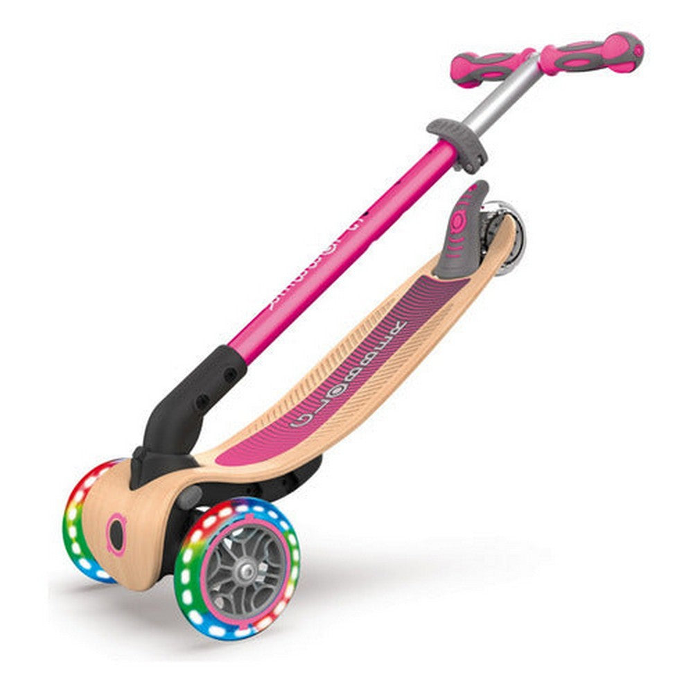Globber Monopatin Primo Portátil Wood C/luces Rosa 436-110 Color Rosa Chicle