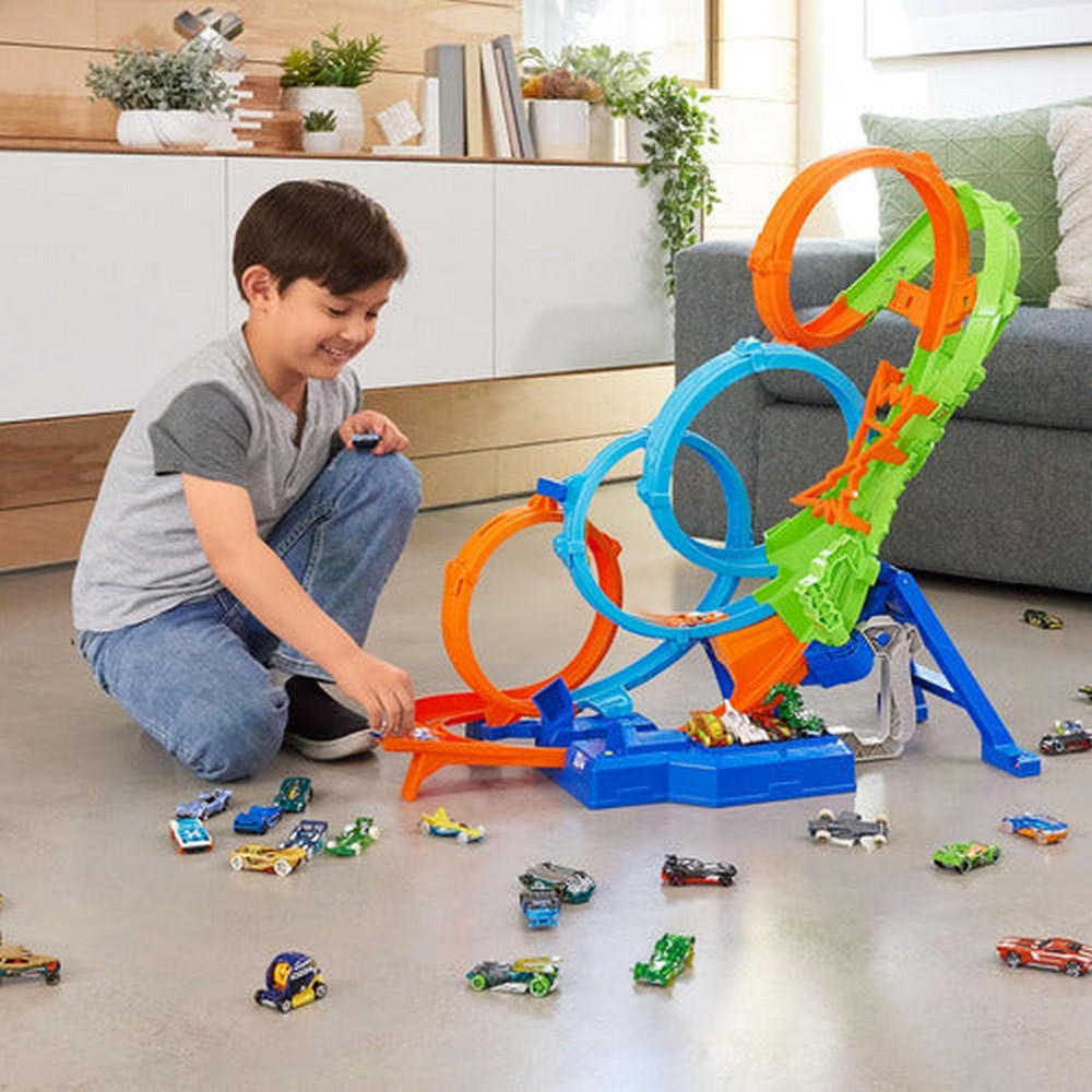 Hot Wheels Pista Vueltas Y Choques Desafiantes Hxr70 Mattel
