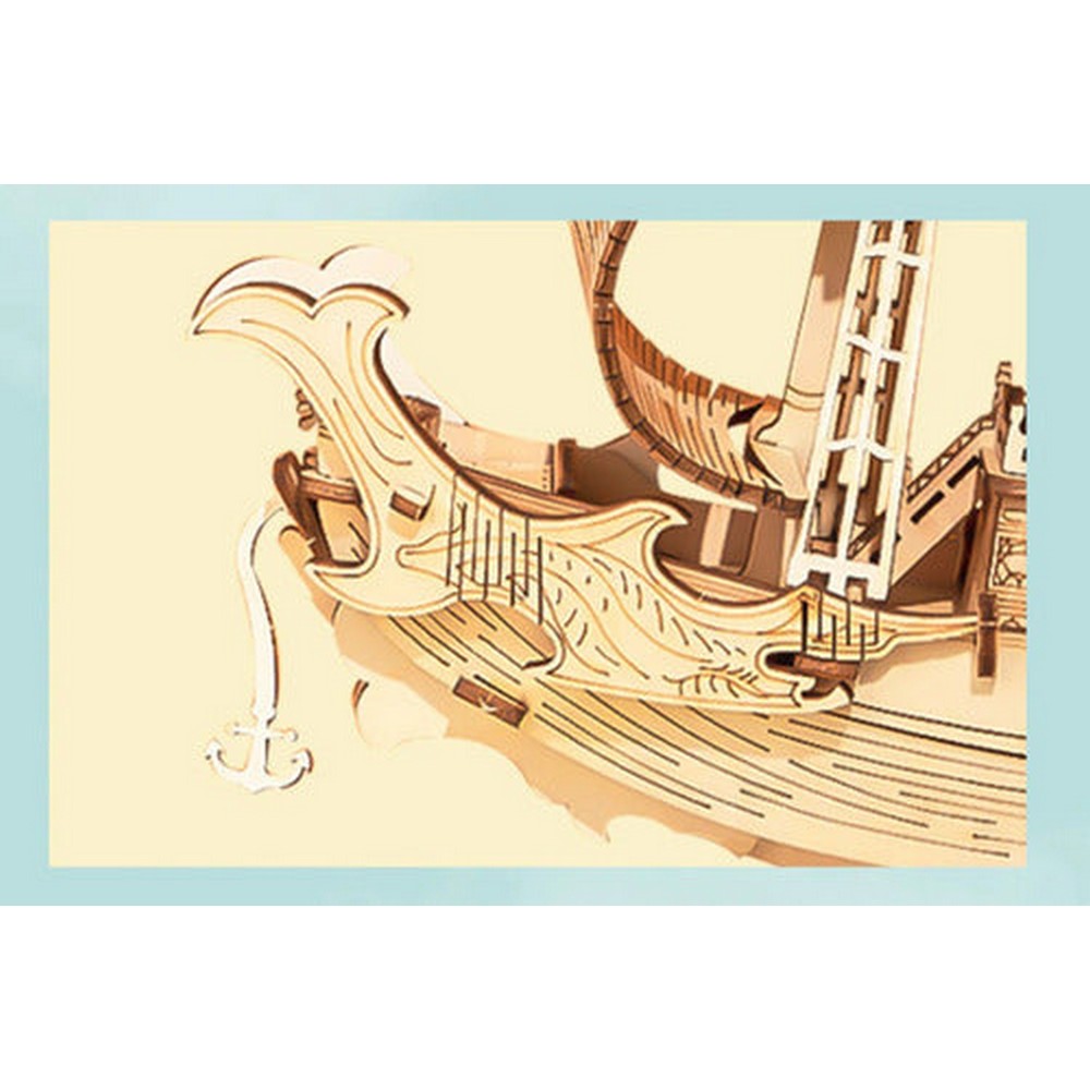 Puzzle 3d De Madera Con Forma De Barco Japonés Tg307