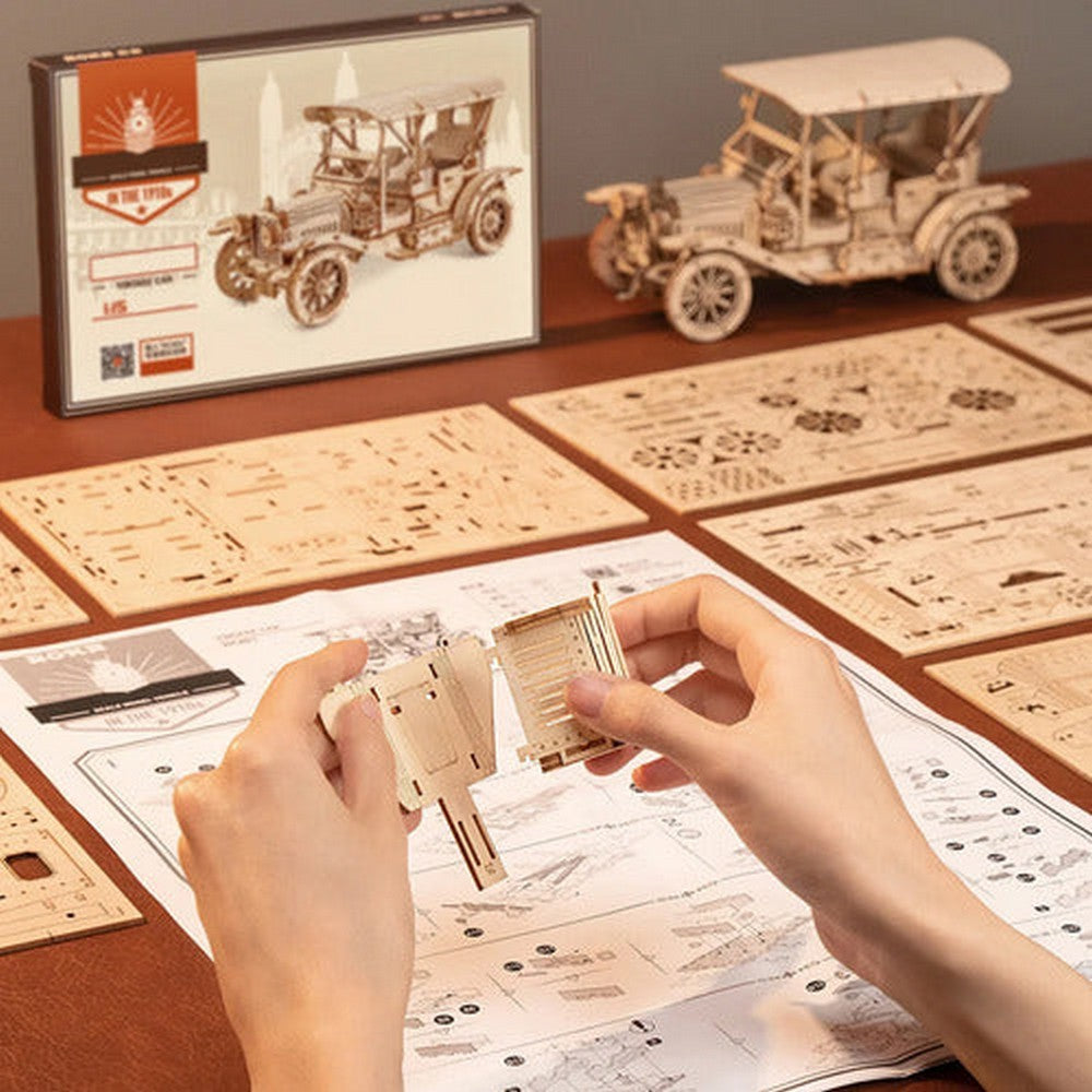 Robotime Puzzle 3d Auto Antiguo Mc801 Rokr