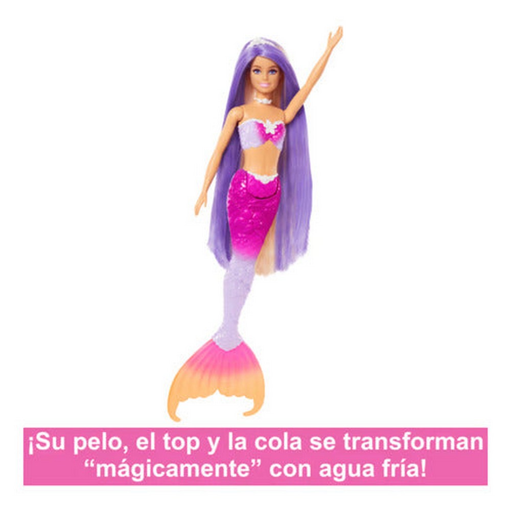 Muñeca Barbie Sirena Colores Magicos Hrp96 Mattel