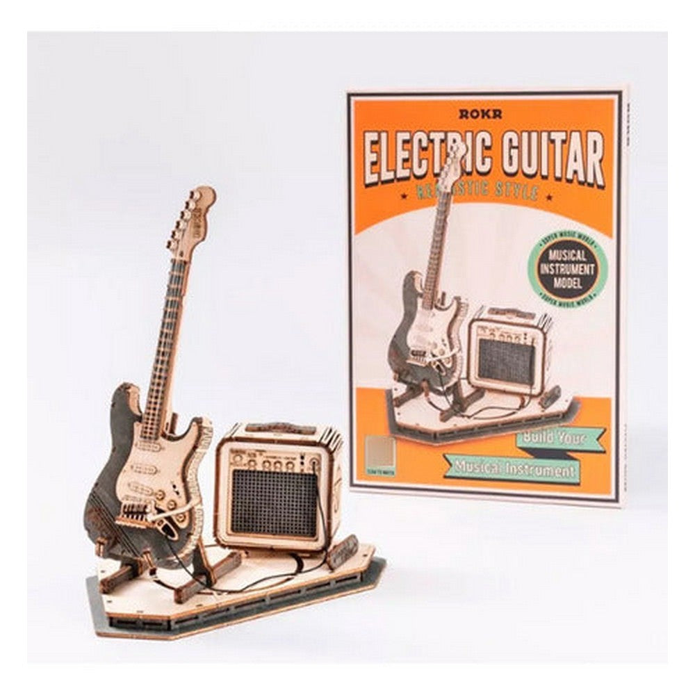 Rompecabezas De Madera 3d Robotime Guitarra Eléctrica
