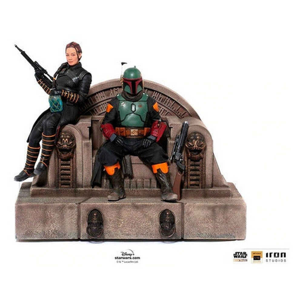 Boba Fett Y Fennec Shand Trono Deluxe 45721 Iron Studios