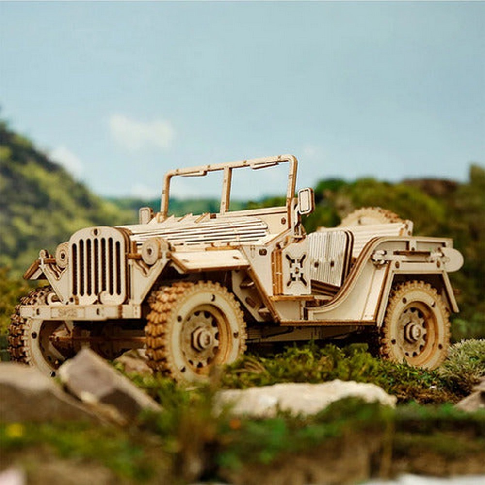 Robotime Puzzle 3d Jeep Militar Mc701 Rokr