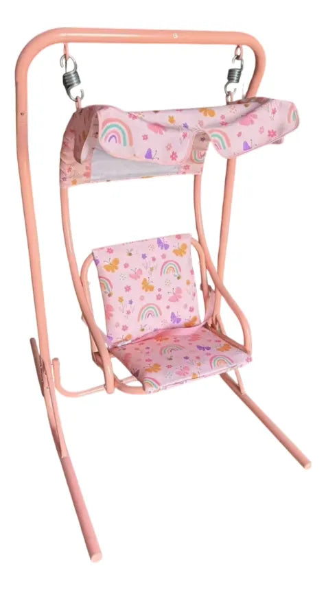 Hamaca Individual Con Toldo Estampado Sl6315 Shine Rosa