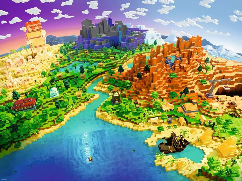 Ravensburger Puzzle 1500 Pzs World Of Minecraft 12000433