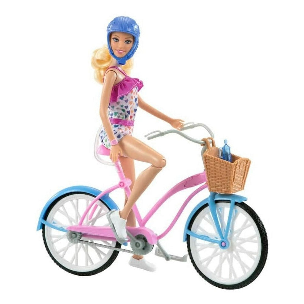 Muñeca Barbie Set De Juego Con Bicicleta Hby28 Mattel