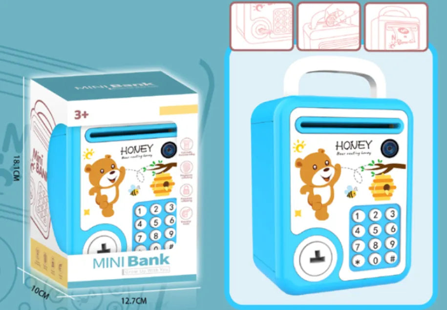 Alcancía Mini Bank Caja Celeste 2763659 Shine 2763659