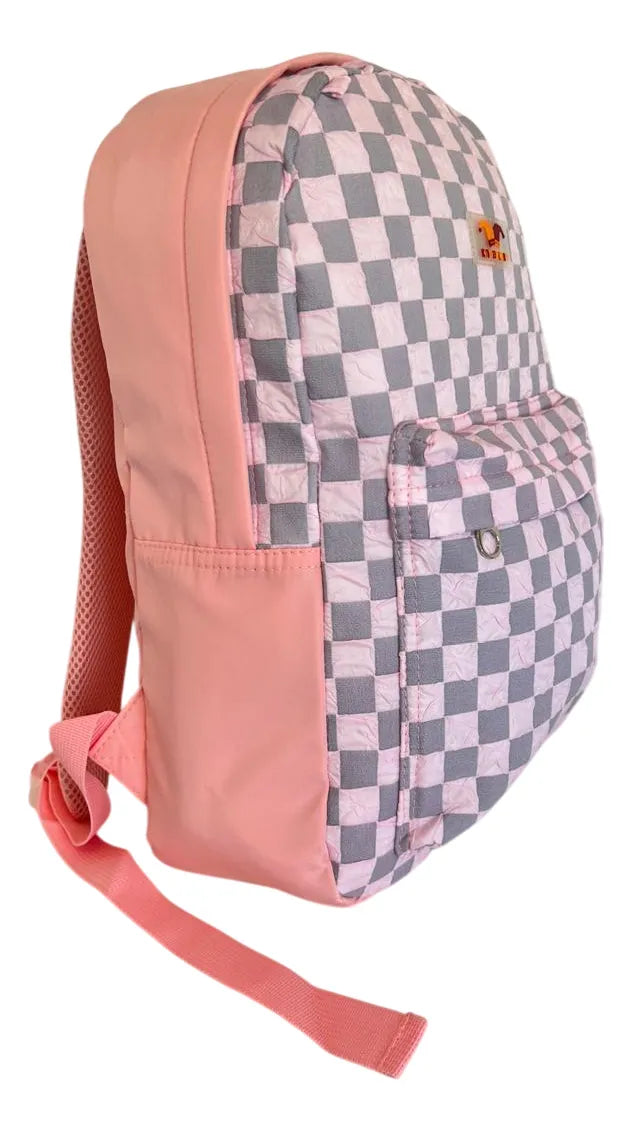 Mochila Espalda Escolar 18p Cuadrille 3d Sl1905r Kinderland Rosa